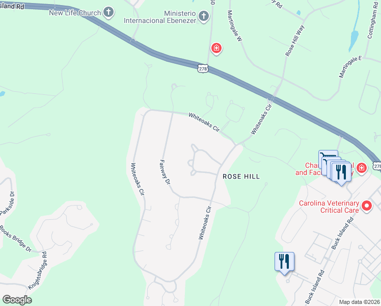 map of restaurants, bars, coffee shops, grocery stores, and more near 40 Pipers Pond Road in Bluffton