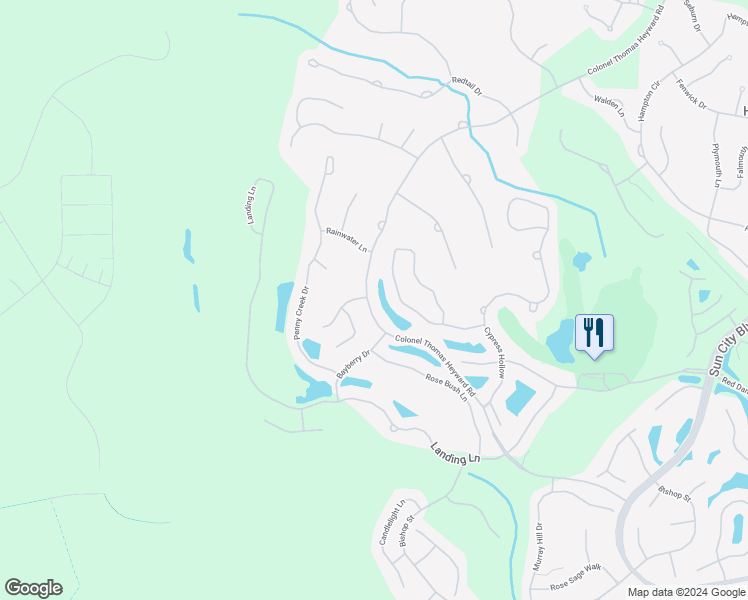 map of restaurants, bars, coffee shops, grocery stores, and more near 559 Colonel Thomas Heyward Road in Bluffton