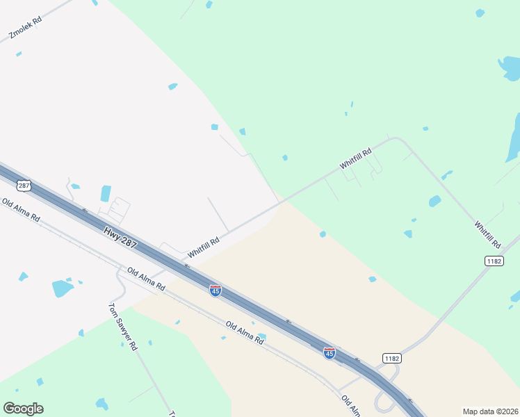 map of restaurants, bars, coffee shops, grocery stores, and more near 141 Whitfill Road in Ennis