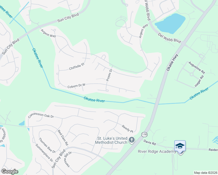 map of restaurants, bars, coffee shops, grocery stores, and more near 41 Coburn Drive East in Bluffton