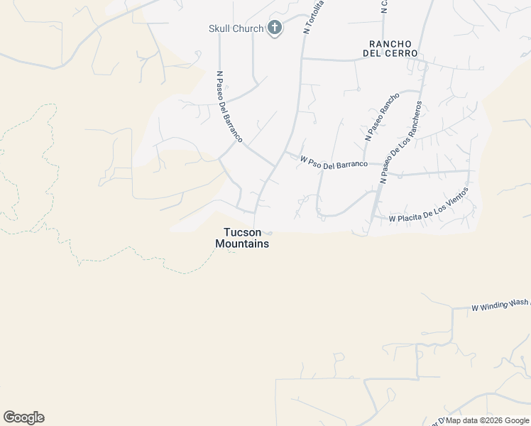 map of restaurants, bars, coffee shops, grocery stores, and more near 4125 North Tortolita Road in Tucson