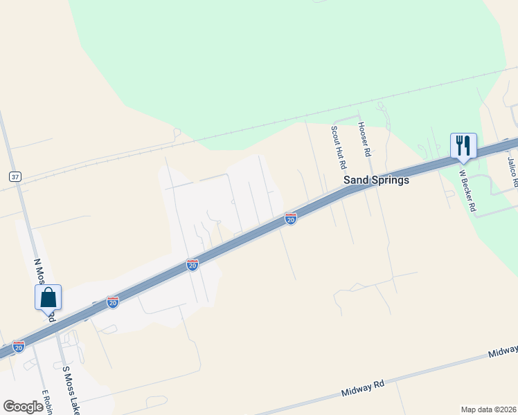 map of restaurants, bars, coffee shops, grocery stores, and more near 100-212 Heaton Road in Big Spring