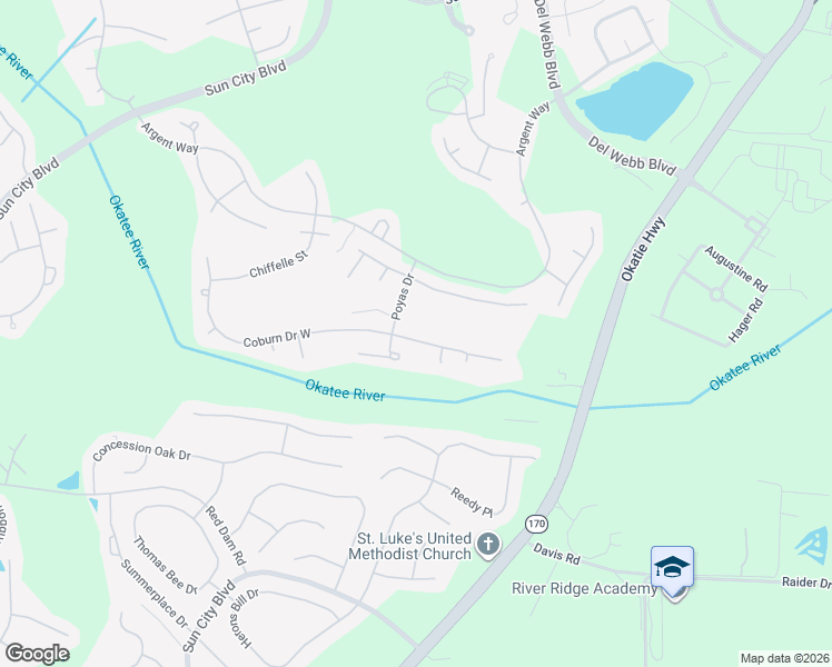 map of restaurants, bars, coffee shops, grocery stores, and more near 32 Coburn Drive East in Bluffton