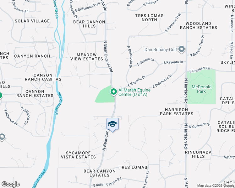map of restaurants, bars, coffee shops, grocery stores, and more near 9070 East Kayenta Drive in Tucson