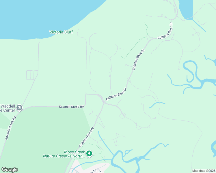 map of restaurants, bars, coffee shops, grocery stores, and more near 8 Hawthorne Road in Bluffton