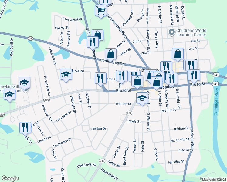 Broad Street, Hawkinsville GA Walk Score
