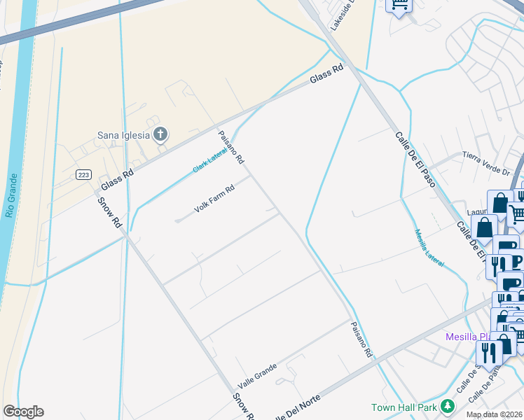 map of restaurants, bars, coffee shops, grocery stores, and more near 1520 Paisano Road in Las Cruces