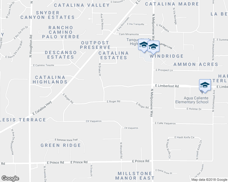 map of restaurants, bars, coffee shops, grocery stores, and more near 10840 East Limberlost Road in Tucson