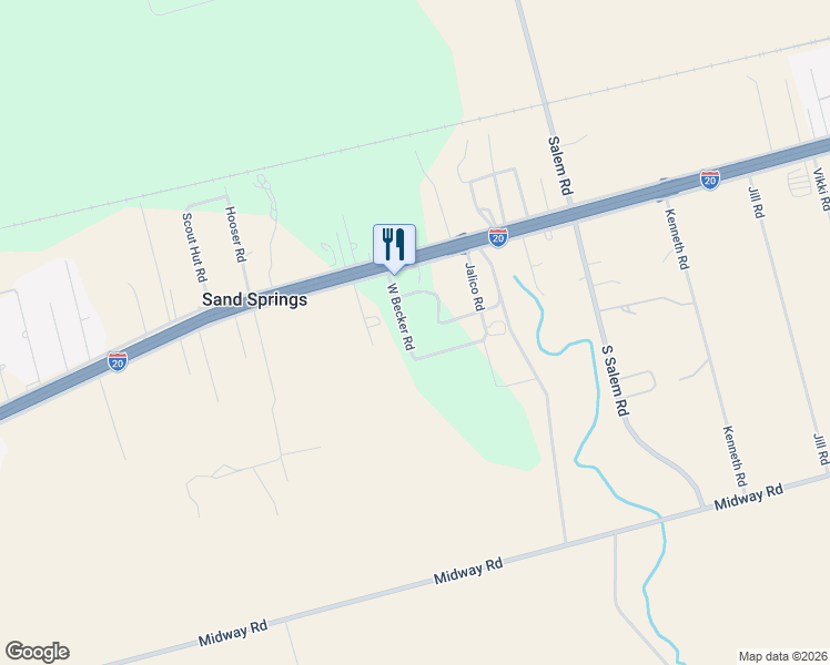 map of restaurants, bars, coffee shops, grocery stores, and more near 201-221 W Becker Rd in Big Spring