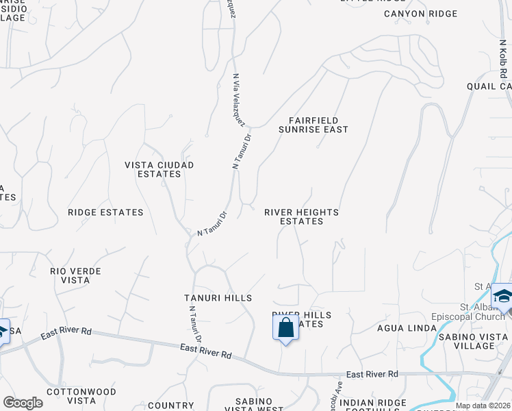 map of restaurants, bars, coffee shops, grocery stores, and more near 4080 North Plaza De Carrillo in Tucson