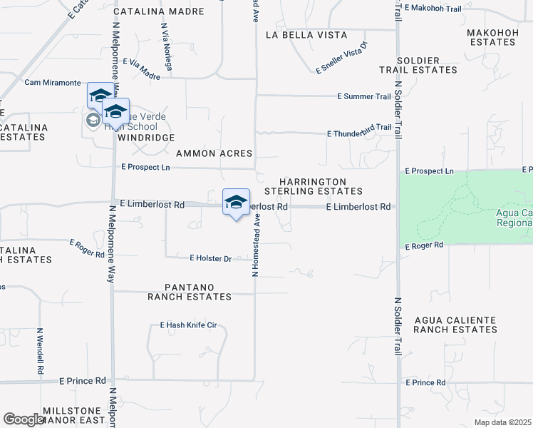 map of restaurants, bars, coffee shops, grocery stores, and more near 4060 North Homestead Avenue in Tucson