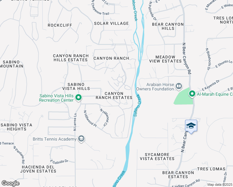 map of restaurants, bars, coffee shops, grocery stores, and more near 4099 North Canyon Ranch Drive in Tucson