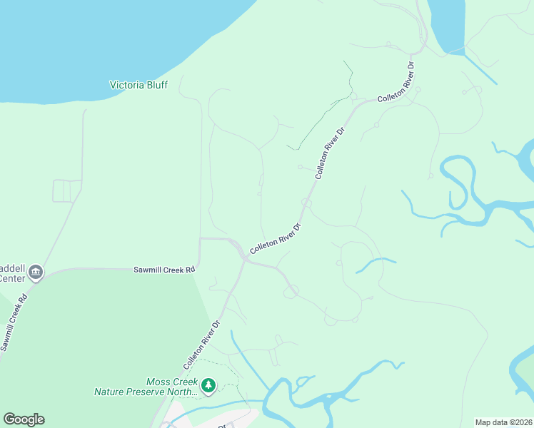 map of restaurants, bars, coffee shops, grocery stores, and more near 8 Hawthorne Road in Bluffton