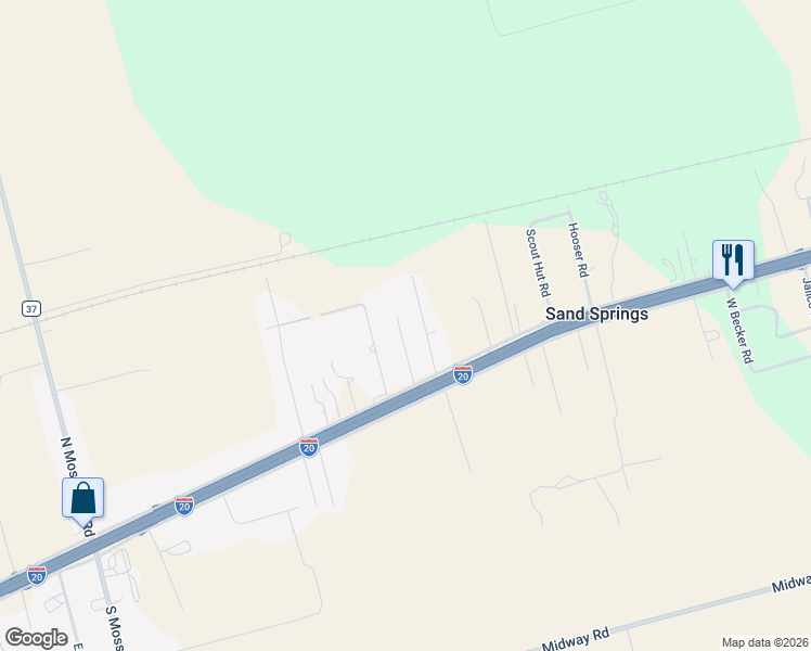 map of restaurants, bars, coffee shops, grocery stores, and more near 100-212 Heaton Road in Big Spring