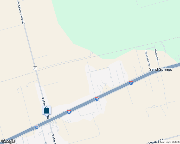 map of restaurants, bars, coffee shops, grocery stores, and more near 7600 Proctor Road in Big Spring