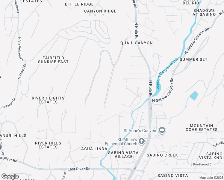 map of restaurants, bars, coffee shops, grocery stores, and more near 4090 North Painted Quail Place in Tucson