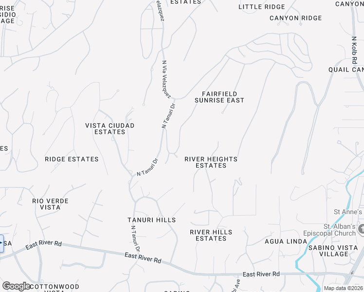 map of restaurants, bars, coffee shops, grocery stores, and more near 4080 North Plaza De Carrillo in Tucson