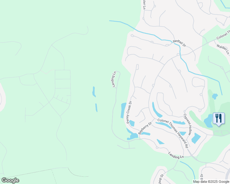 map of restaurants, bars, coffee shops, grocery stores, and more near 267 Landing Lane in Bluffton