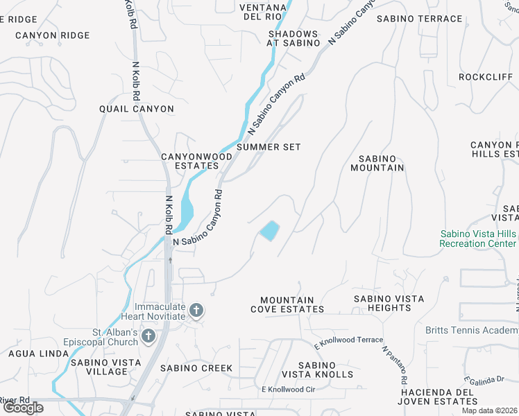 map of restaurants, bars, coffee shops, grocery stores, and more near 7557 East Crested Saguaro Place in Tucson