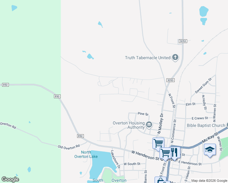 map of restaurants, bars, coffee shops, grocery stores, and more near 520 Kingsway in Overton