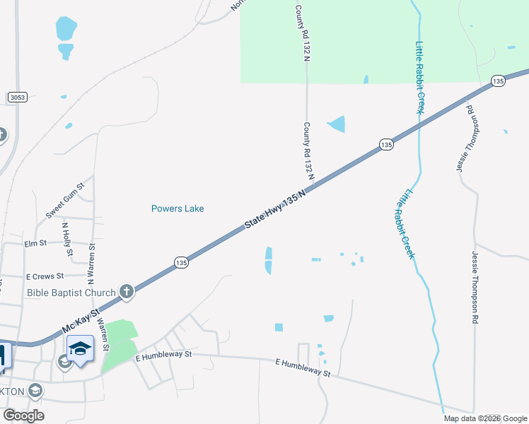 map of restaurants, bars, coffee shops, grocery stores, and more near 1314 Texas 135 in Overton