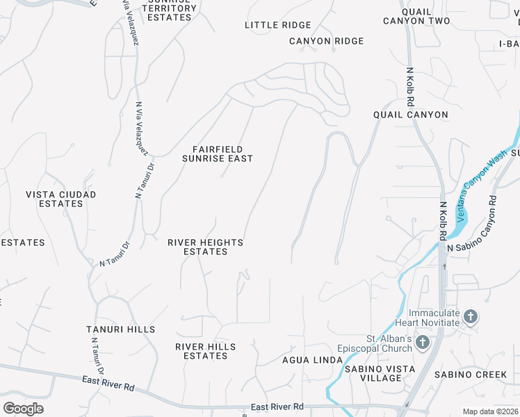 map of restaurants, bars, coffee shops, grocery stores, and more near 4170 Camino Ferreo in Tucson