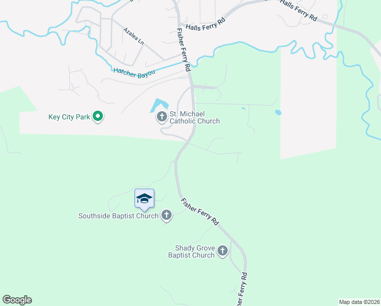 map of restaurants, bars, coffee shops, grocery stores, and more near 560-598 Fisher Ferry Road in Vicksburg