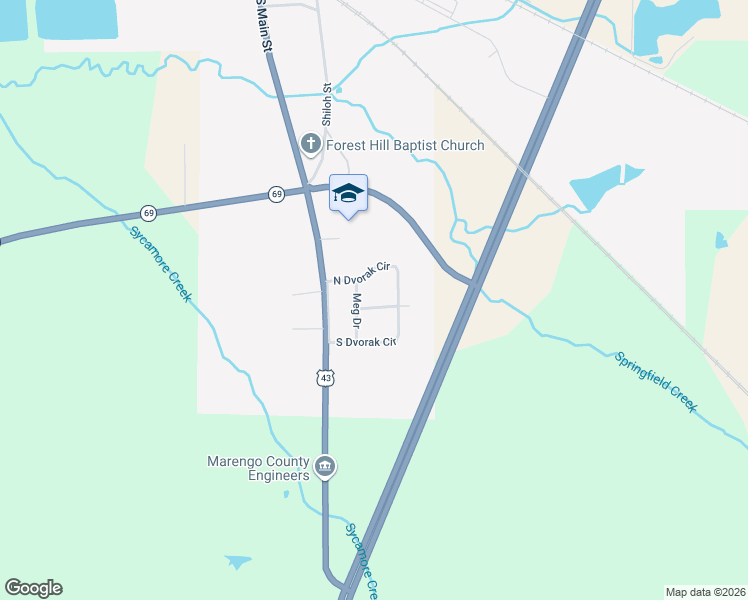 map of restaurants, bars, coffee shops, grocery stores, and more near 2401-2499 Meg Drive in Linden