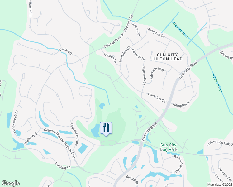 map of restaurants, bars, coffee shops, grocery stores, and more near 28 Andover Place in Bluffton