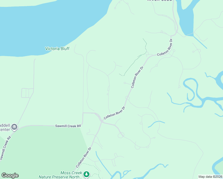 map of restaurants, bars, coffee shops, grocery stores, and more near 18 Hawthorne Road in Bluffton