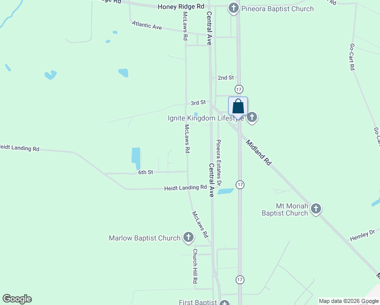 map of restaurants, bars, coffee shops, grocery stores, and more near 467 McLaws Road in Guyton