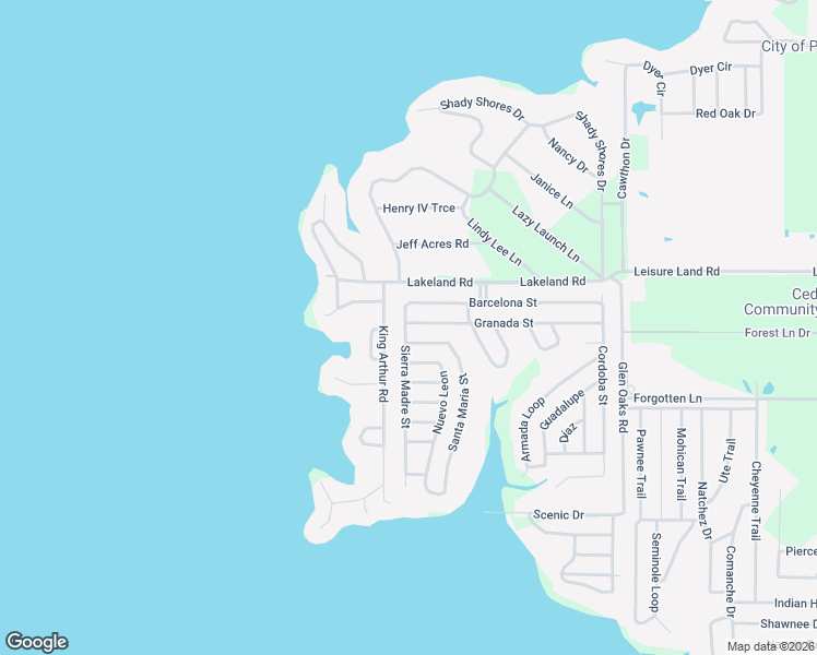 map of restaurants, bars, coffee shops, grocery stores, and more near 119 King Arthur Road in Mabank