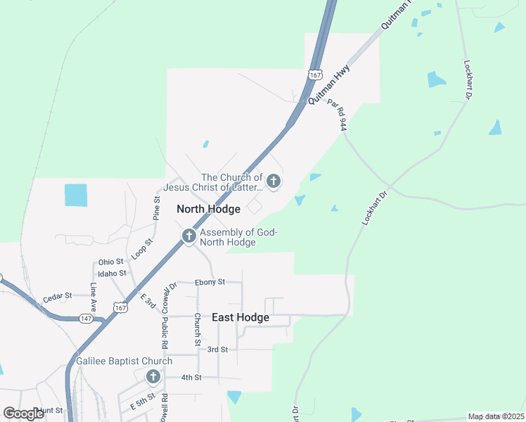 map of restaurants, bars, coffee shops, grocery stores, and more near Bellwood Drive in Quitman