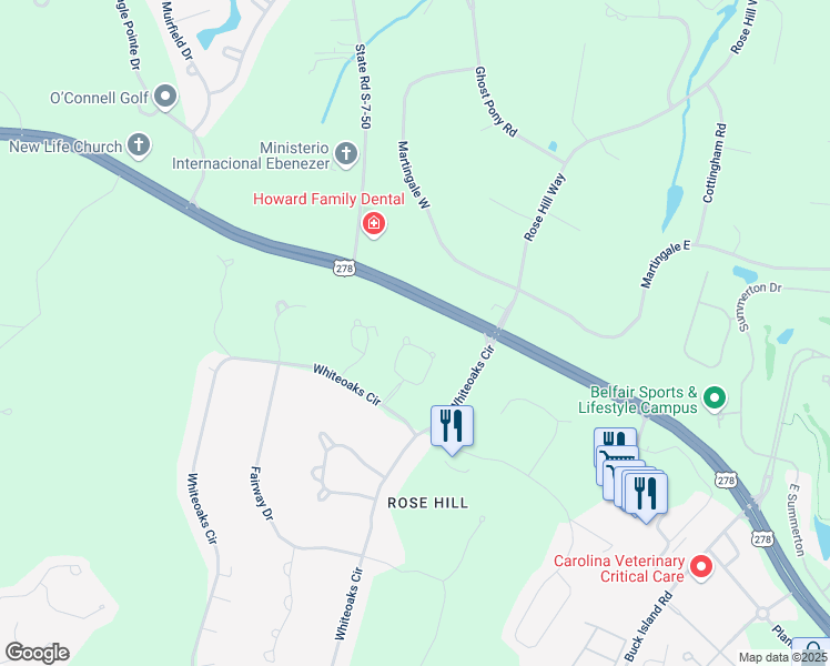 map of restaurants, bars, coffee shops, grocery stores, and more near 182 Sumter Square in Bluffton