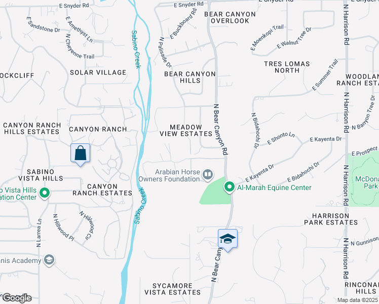 map of restaurants, bars, coffee shops, grocery stores, and more near 4241 North Bear Claw Way in Tucson