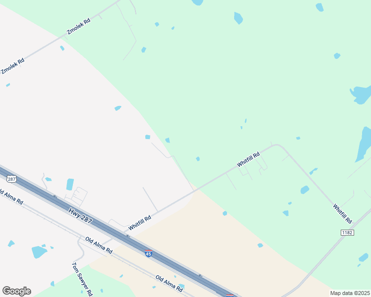 map of restaurants, bars, coffee shops, grocery stores, and more near 159 Whitfill Road in Ennis