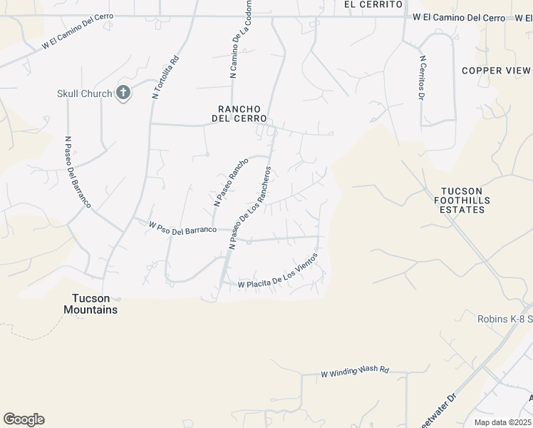 map of restaurants, bars, coffee shops, grocery stores, and more near 4941 West Placita Del Quetzal in Tucson