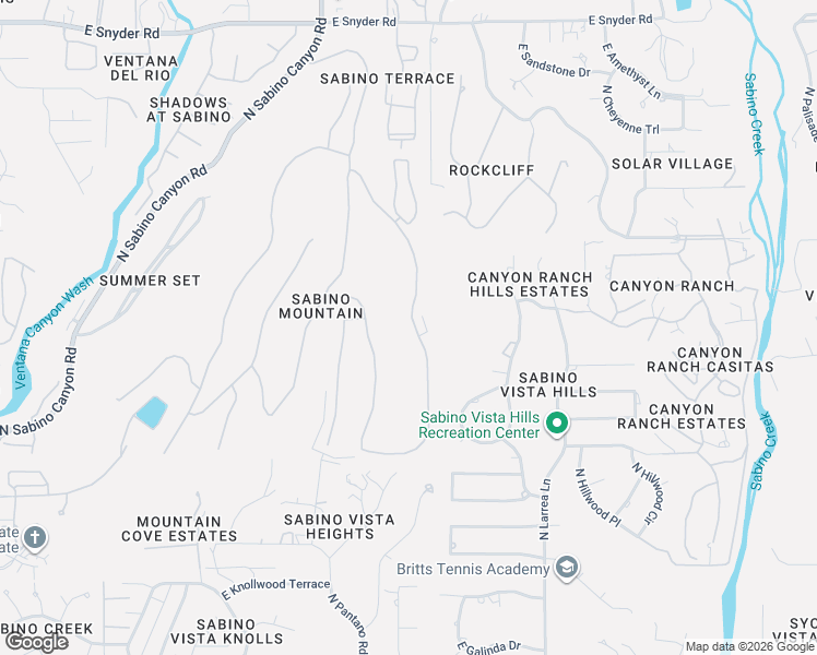 map of restaurants, bars, coffee shops, grocery stores, and more near 4249 North Ocotillo Canyon Drive in Tucson