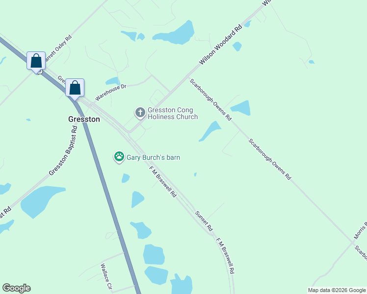 map of restaurants, bars, coffee shops, grocery stores, and more near 238 Wilson Woodard Road in Eastman