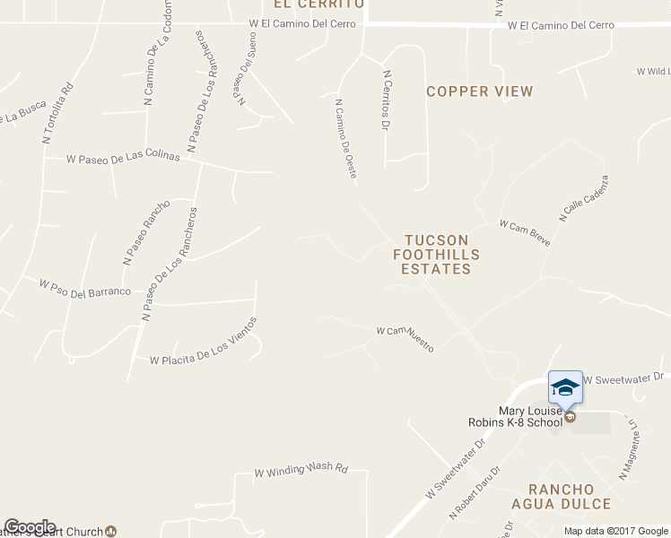 map of restaurants, bars, coffee shops, grocery stores, and more near 4611 West Verada Del Venado in Tucson