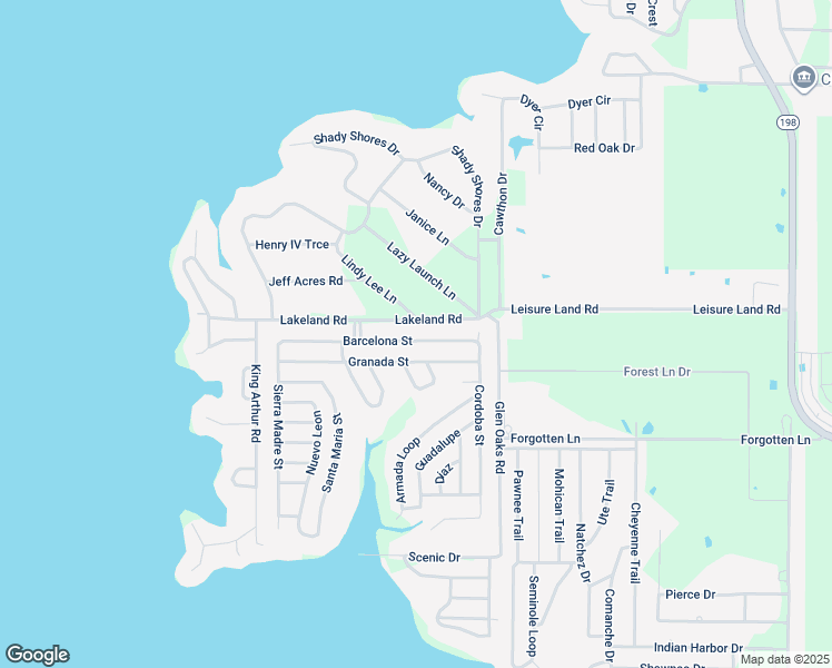 map of restaurants, bars, coffee shops, grocery stores, and more near 128 Barcelona Street in Mabank