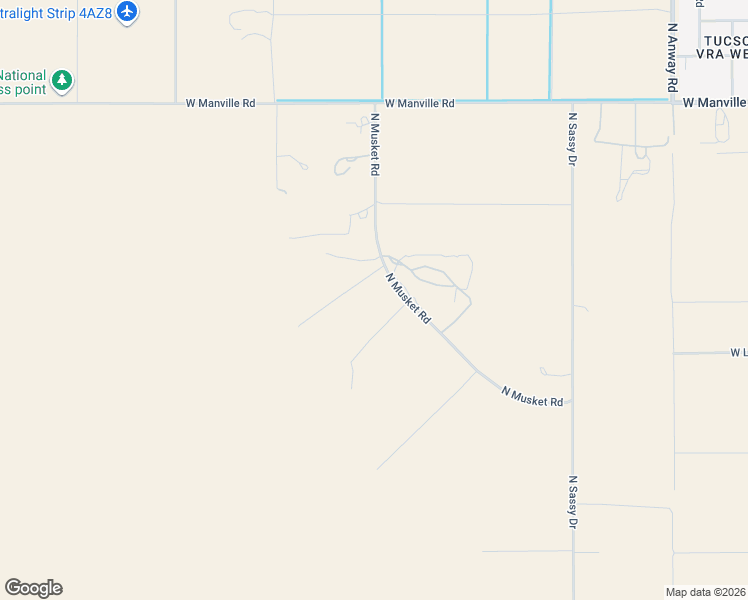 map of restaurants, bars, coffee shops, grocery stores, and more near 4401 North Musket Road in Marana