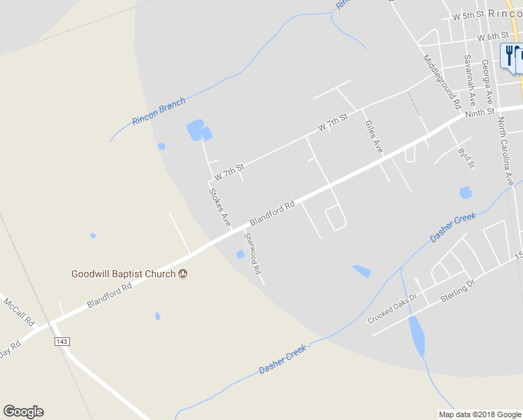 map of restaurants, bars, coffee shops, grocery stores, and more near 728 West 9th Street in Rincon