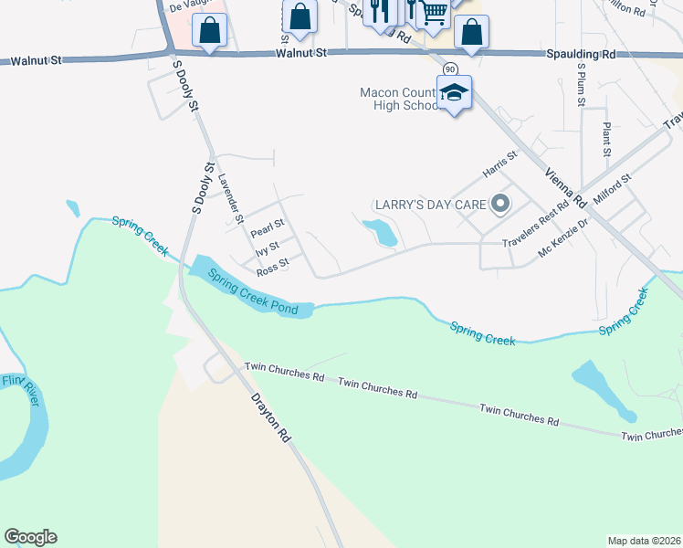 map of restaurants, bars, coffee shops, grocery stores, and more near 833 Kings Road in Montezuma