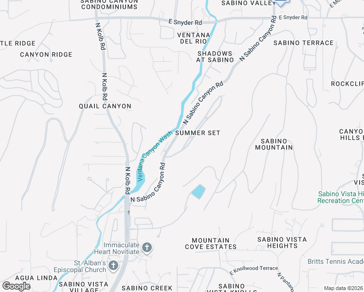 map of restaurants, bars, coffee shops, grocery stores, and more near 4260 North Summer Set Drive in Tucson