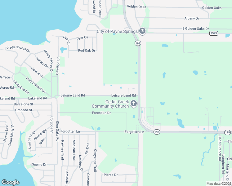 map of restaurants, bars, coffee shops, grocery stores, and more near 19865 Leisure Land Road in Mabank
