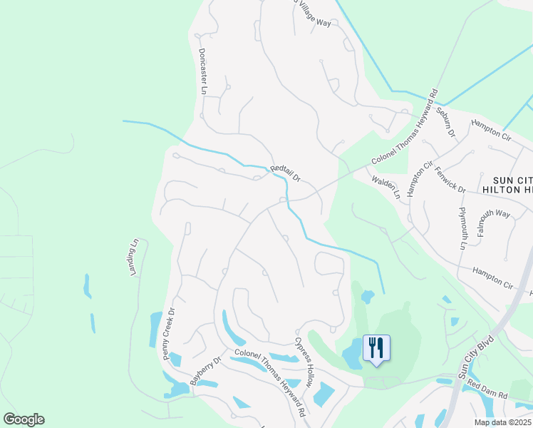 map of restaurants, bars, coffee shops, grocery stores, and more near 481 Colonel Thomas Heyward Road in Bluffton