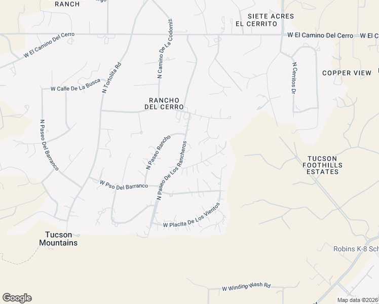 map of restaurants, bars, coffee shops, grocery stores, and more near 4330 North Paseo De Los Rancheros in Tucson