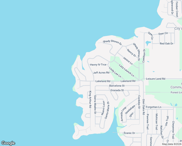 map of restaurants, bars, coffee shops, grocery stores, and more near 304 Shady Shores Drive in Mabank