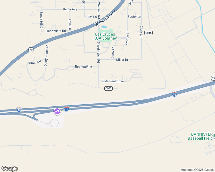 map of restaurants, bars, coffee shops, grocery stores, and more near 5368 Spirit Ridge Court in Las Cruces